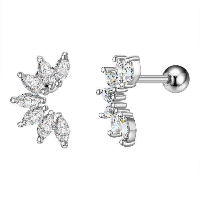 Cross-Border E-commerce Ear Bone Studs Zircon Ear Bone Studs Earrings Piercing Jewelry Online Wholesale