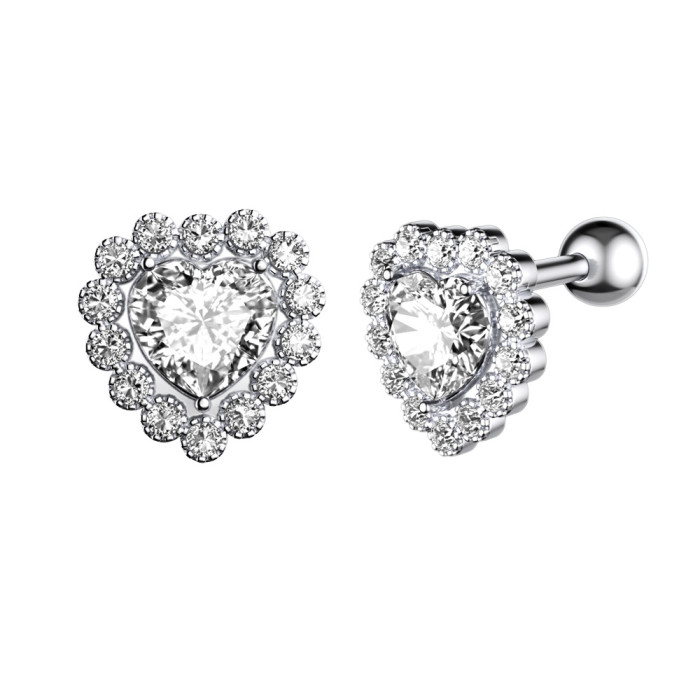 Hot New Zircon Ear Bone Stud Earrings Piercing Jewelry Online Wholesale(1pcs)