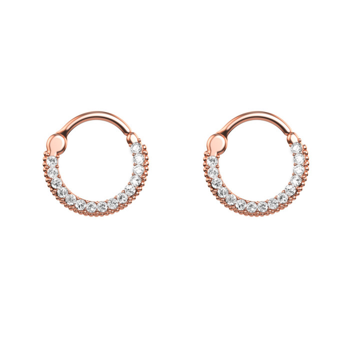 European and American Hot New Stainless Steel Zircon Nose Ring Nose Stud Earring Piercing Jewelry Online Wholesale