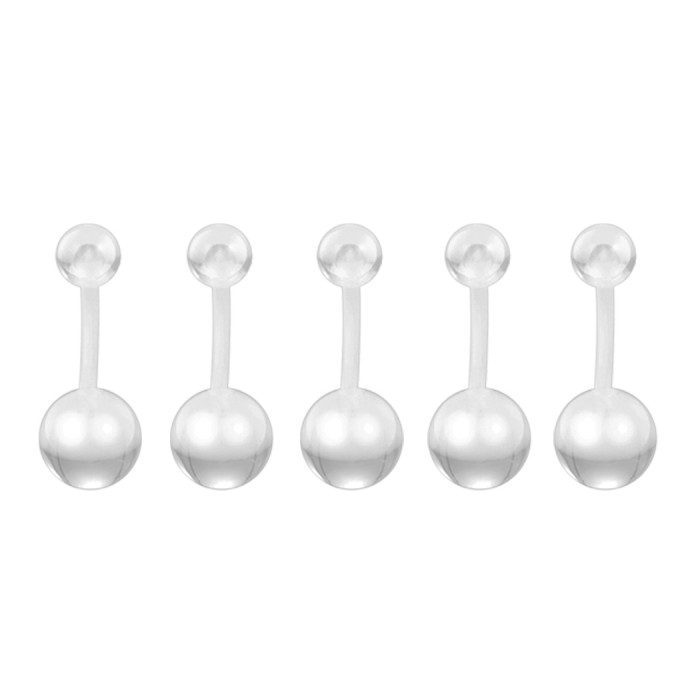 Trendy Navel Piercing Eyebrow Lip Piercing UV Soft Rod Ear Plugs Amazon WISH Sale Jewelry Accessories Manufacturer In Stock Direct Supply