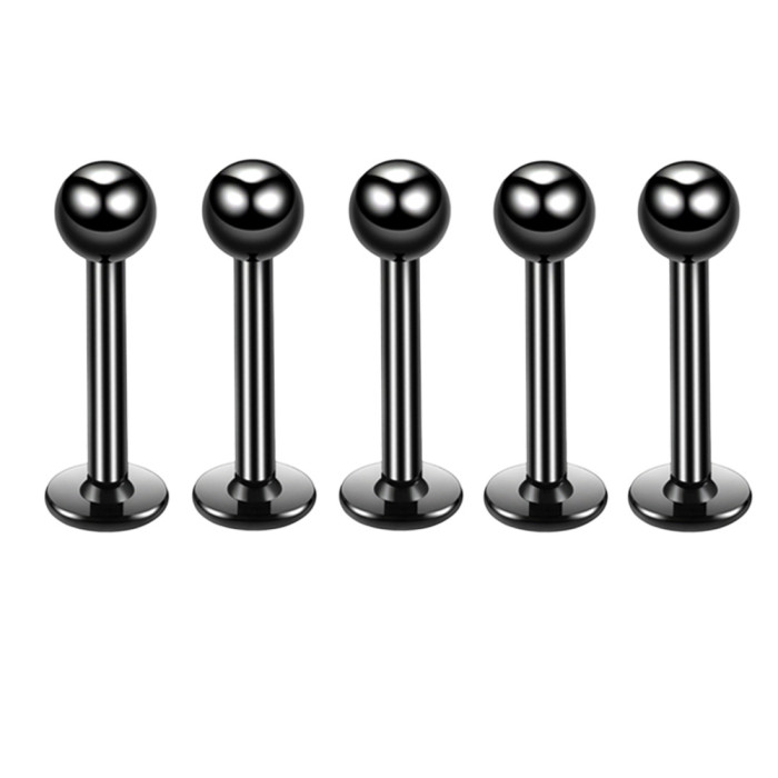 Stainless Steel Lip Studs Pointed Cone Ball Shape Multi-color Multi-size European and American Tattoo Piercing Jewelry Hip-hop Earrings Factory Direct Supply