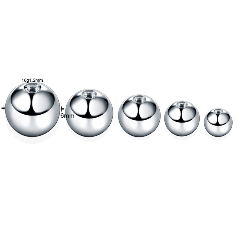304 Stainless Steel Round Ball Jewelry Accessories Threaded Ball Eyebrow Stud Lip Stud Earring Horseshoe Ring Navel Ring Manufacturer In Stock