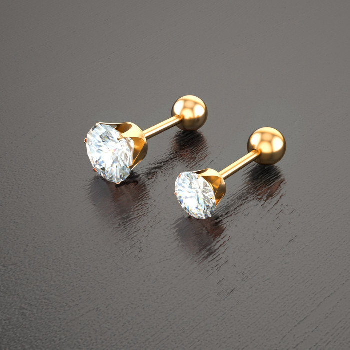 New Stainless Steel Six-Claw Earrings Ear Bone Studs Nose Studs Punk Jewelry