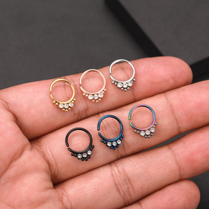 E-commerce New Zircon Nose Ring Nose Clip Piercing Jewelry Online Wholesale