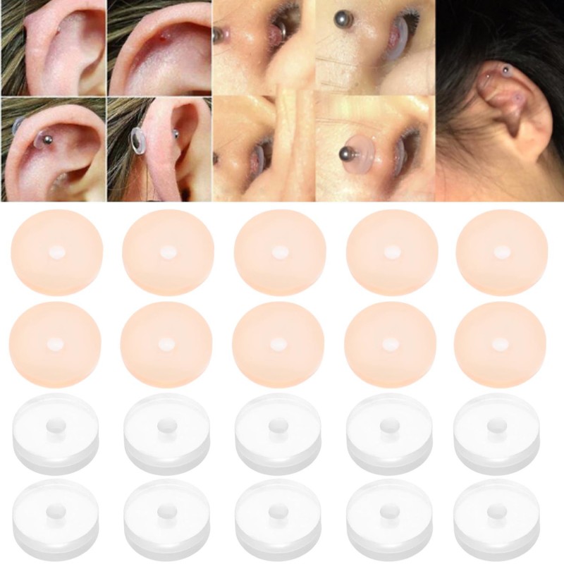 Piercing Jewelry Anti-Hypertrophic Small Butterfly Silicone Invisible Spacer Ear Hole Skin Anti-Friction Scratch Manufacturer In Stock