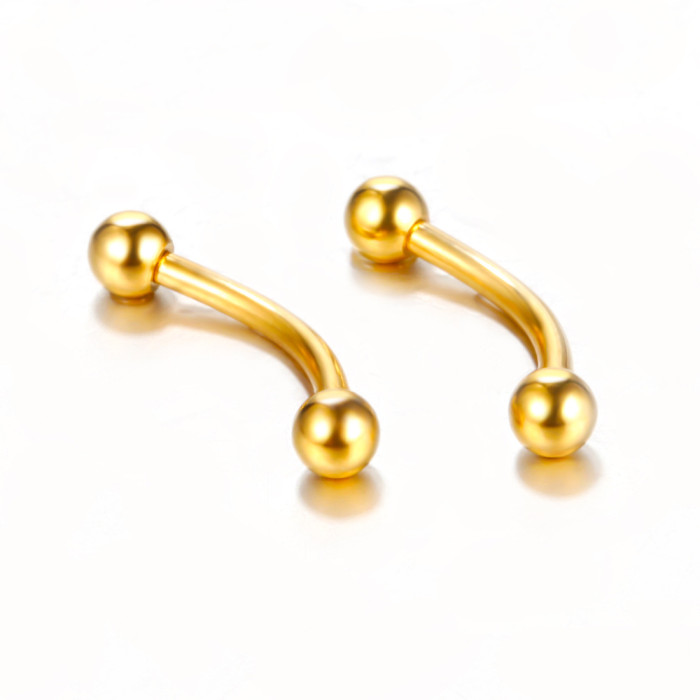 Stainless Steel Eyebrow Studs Lip Studs Color Retention Electroplated Earrings European and American Piercing Jewelry Multi-color Multi-size Cross-border Exclusive Supply
