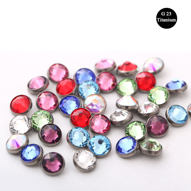 Nose Stud G23 Pure Titanium Skin Stud Grafting Stud European and American Trend Piercing Jewelry Ebay Amazon AliExpress WISH