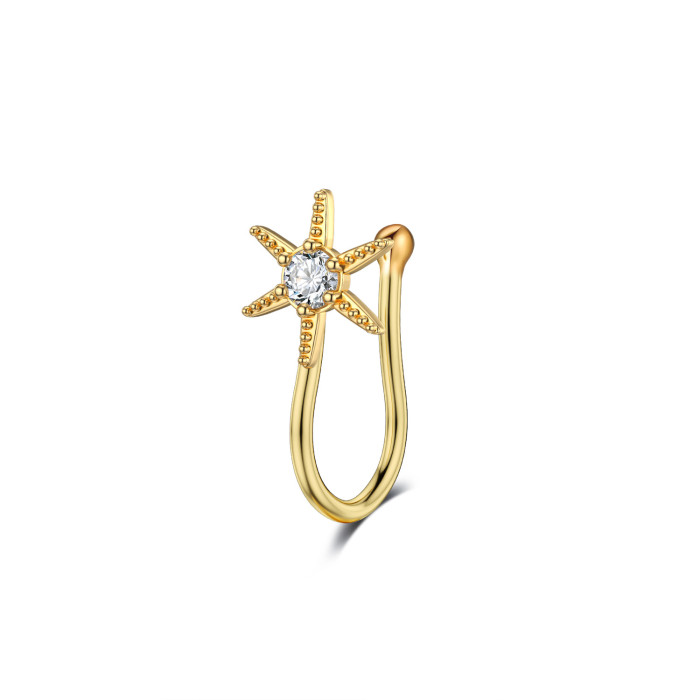 Cross-Border E-commerce Hot-Selling New Non-Pierced Nose Clip Nose Stud Fake Nose Ring Piercing Jewelry Online Wholesale