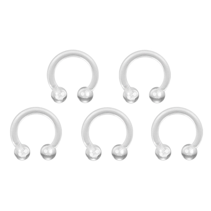 Trendy Navel Piercing Eyebrow Lip Piercing UV Soft Rod Ear Plugs Amazon WISH Sale Jewelry Accessories Manufacturer In Stock Direct Supply
