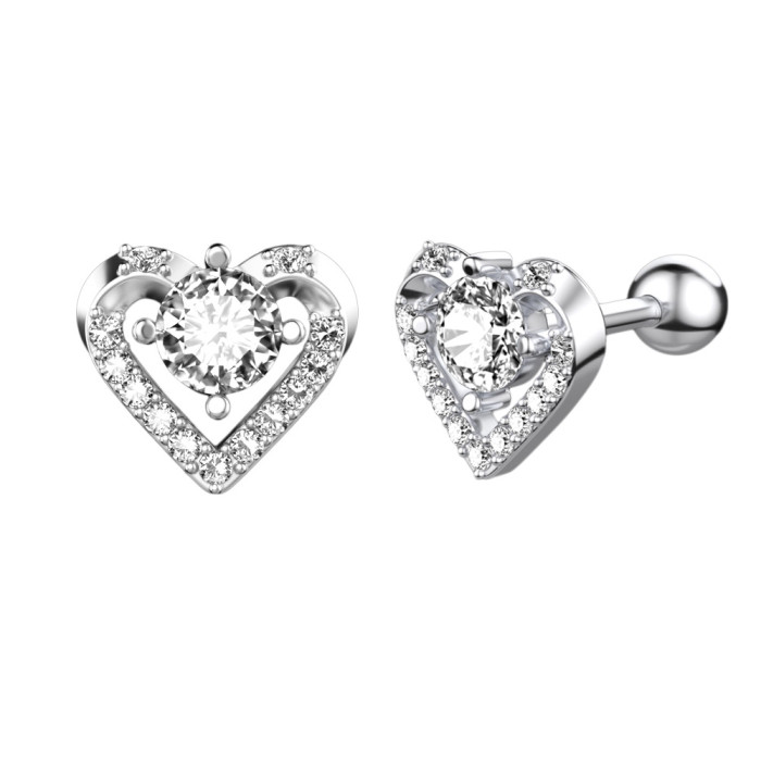 Hot New Zircon Ear Bone Stud Earrings Piercing Jewelry Online Wholesale(1pcs)