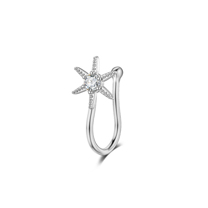 Cross-Border E-commerce Hot-Selling New Non-Pierced Nose Clip Nose Stud Fake Nose Ring Piercing Jewelry Online Wholesale