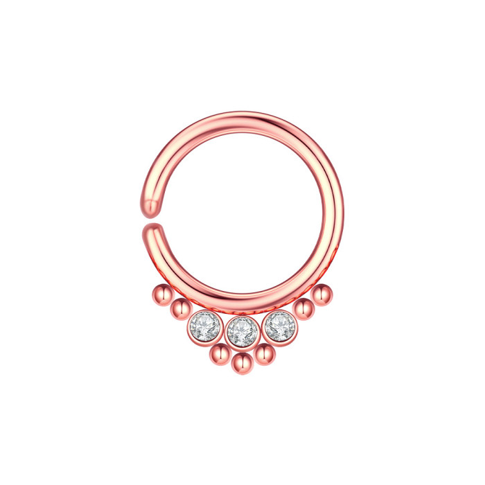 E-commerce New Zircon Nose Ring Nose Clip Piercing Jewelry Online Wholesale