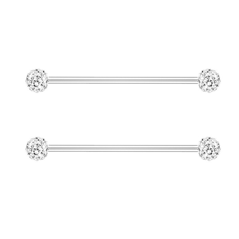 European and American Cross-Border New Earrings Ear Piercing Personality Industrial Barbell Horizontal Bar Piercing Jewelry