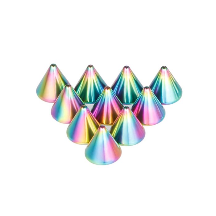 Amazon Stainless Steel Jewelry Accessories DIY 10 Pieces/Pack Earrings Lip Studs Eyebrow Studs Belly Button Studs Replacement Round Ball Pointed Cone