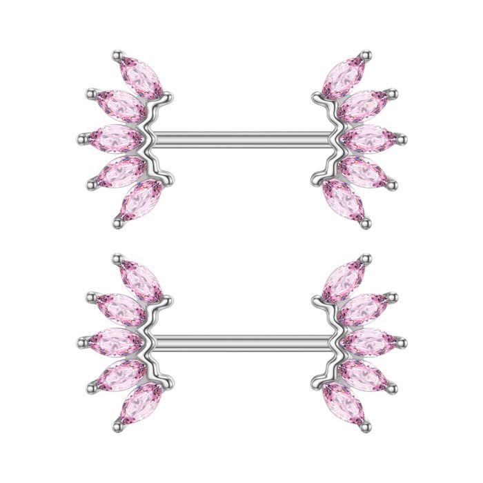 E-commerce New Zircon Nipple Rings Nipple Studs Piercing Jewelry Online Wholesale, Earrings