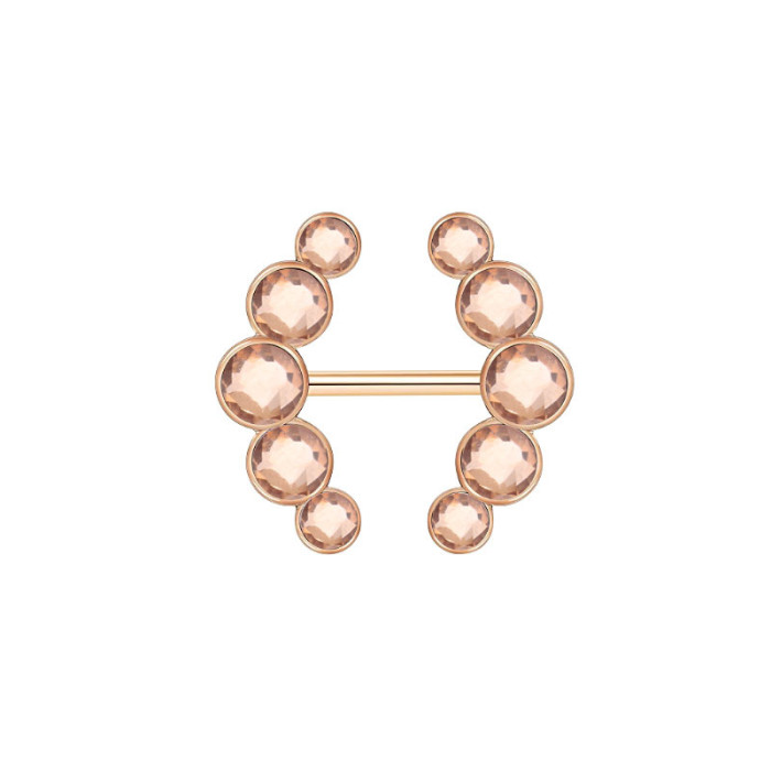 Cross-Border E-commerce Zircon Nipple Rings New Fashion Piercing Jewelry Nipple Studs