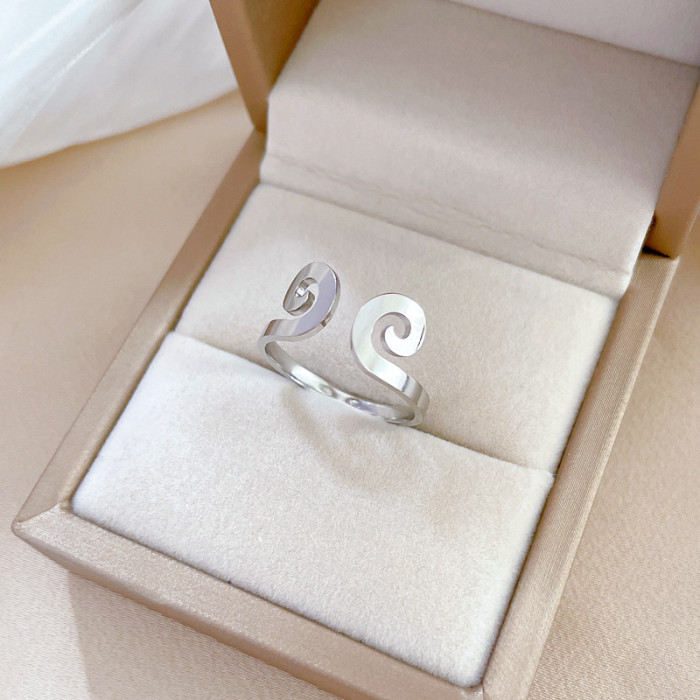 【Non-Fading】Tightening Curse Titanium Steel Minimalist Style Disco Ring for Men and Women Ins Trend Personality Simple Index Finger Ring