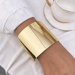 Punk Exaggeration Bangle Trendy Boho Gold Plated Geometry Feather Big Circle Open Cuff Bangles Bracelet Set for Women Jewelry