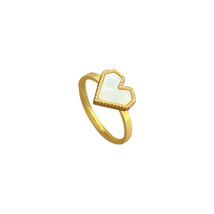 【Non-Fading】Minimalist Heart Titanium Steel Cool Style Disco Ring for Men and Women Ins Trend Personality Simple Index Finger Ring