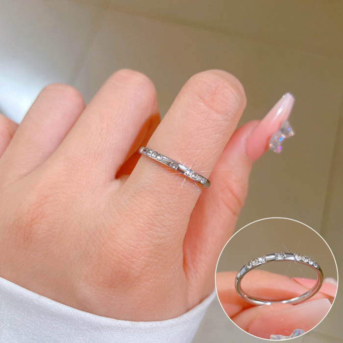 【Full Titanium Steel】Titanium Steel Minimalist Style Disco Ring for Men and Women, Trendy and Unique Index Finger Ring