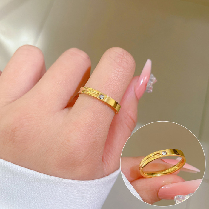 【Full Titanium Steel】Titanium Steel Minimalist Style Disco Ring for Men and Women, Trendy and Unique Index Finger Ring