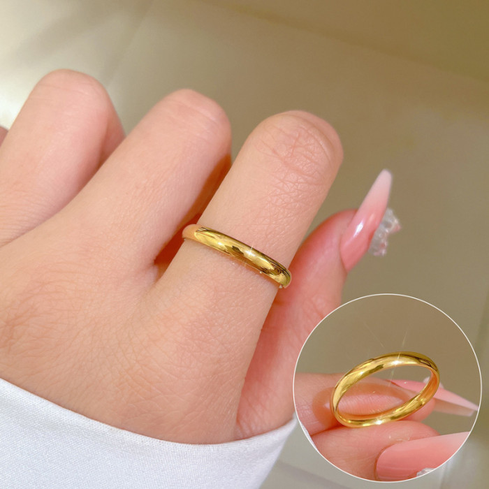 【Non-Fading】Minimalist Geometric Titanium Steel Cool Style Disco Ring for Men and Women Ins Trend Personality Simple...