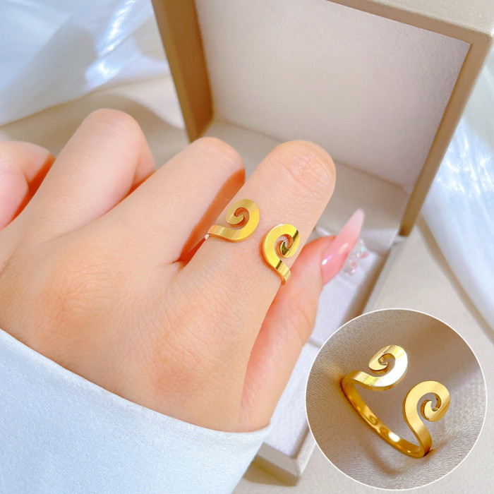 【Non-Fading】Tightening Curse Titanium Steel Minimalist Style Disco Ring for Men and Women Ins Trend Personality Simple Index Finger Ring