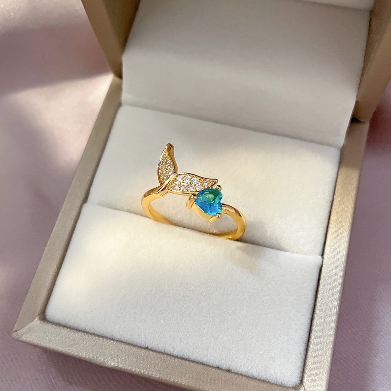 [Real Gold] Korean Version Super Shiny Zircon Ring Adjustable Open Simple Hand Jewelry Japanese Style Couple Rings