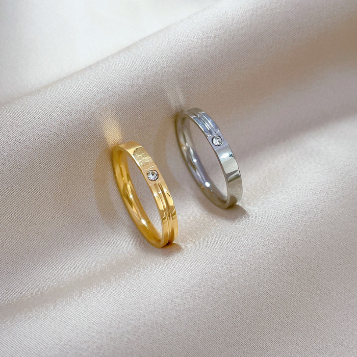 【Non-Fading】Minimalist Geometric Titanium Steel Cool Style Disco Ring for Men and Women Ins Trend Personality Simple...