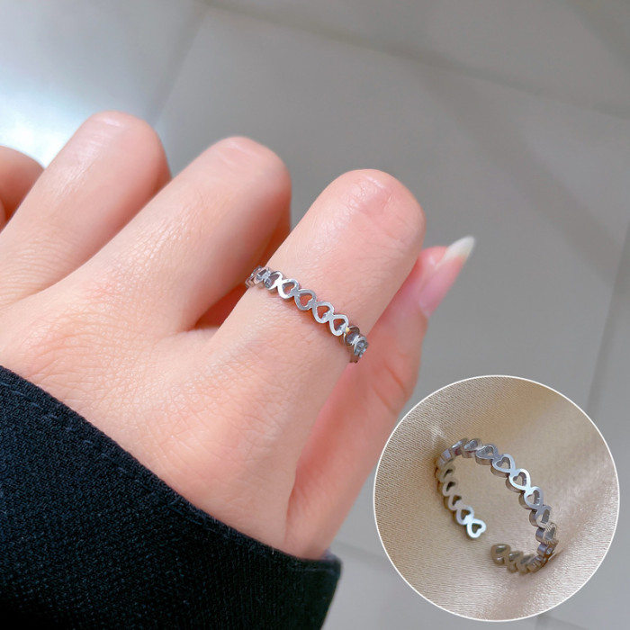 【Full Titanium Steel】Titanium Steel Minimalist Style Disco Ring for Men and Women, Trendy and Unique Index Finger Ring
