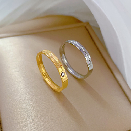【Non-Fading】Minimalist Geometric Titanium Steel Cool Style Disco Ring for Men and Women Ins Trend Personality Simple Index Finger Ring