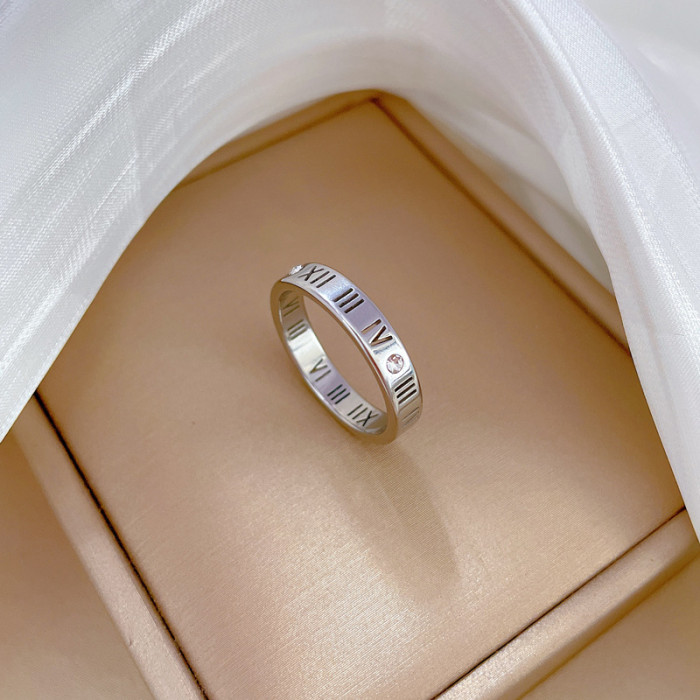 【Non-Fading】Minimalist Text Titanium Steel Cool Style Disco Ring for Men and Women Ins Trend Personality Simple Index...