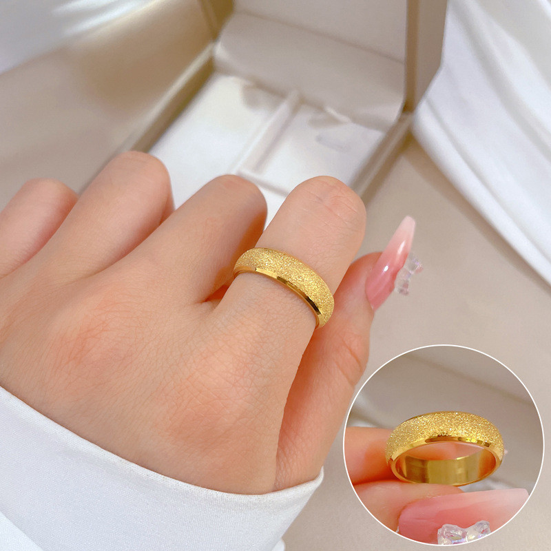 【Non-Fading】Minimalist Geometric Titanium Steel Cool Style Disco Ring for Men and Women Ins Trend Personality Simple Index Finger Ring
