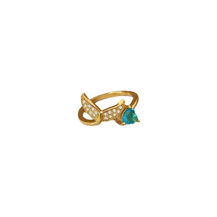 [Real Gold] Korean Version Super Shiny Zircon Ring Adjustable Open Simple Hand Jewelry Japanese Style Couple Rings