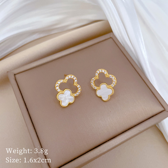 [Real Gold] Inlaid Diamond Geometric Earrings for Women, Elegant Long Tassel Pendant Earrings, Ladylike Style, Unique Ear Jewelry Wholesale
