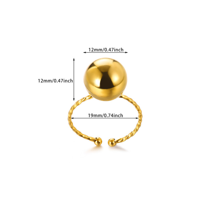 Amazon New Stainless Steel Gold-Plated Sunflower Ring for Women Butterfly Snake-Shaped Open Ring Wholesale