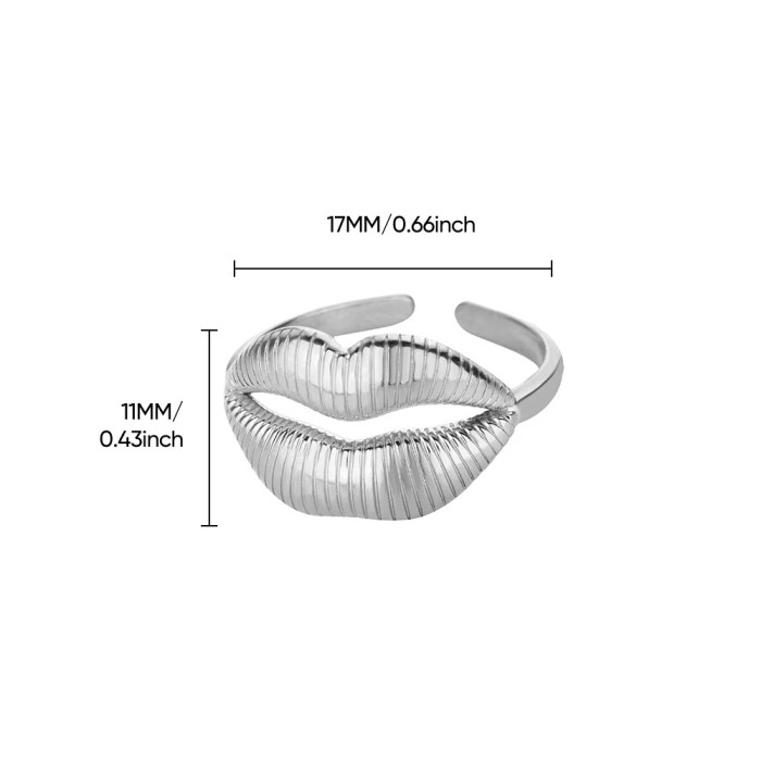 Fashion Stainless Steel Crown Ring Niche Design Versatile Open Ring Personality Adjustable Couple Ring