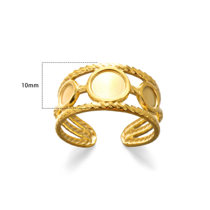 New Style Stainless Steel Ring Heart Letter Women's Ring Letter Ring Crown Open Ring