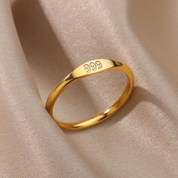 Minimalist Number Rings for Men and Women Stainless Steel Rings 111 999 Angel Number Rings Manufacturer Dropshipping