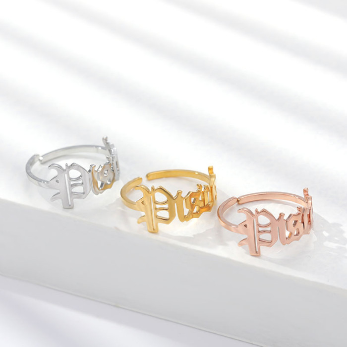 Fashion Gold Cancer Gemini Leo Zodiac Rings Direct Sale Stainless Steel Rings