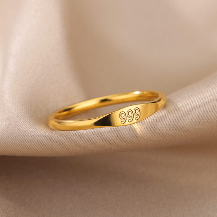 Minimalist Number Rings for Men and Women Stainless Steel Rings 111 999 Angel Number Rings Manufacturer Dropshipping