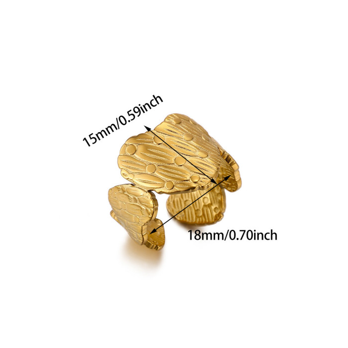 Simple New Style Ring Heart Women Gold Plated Ring Fresh Snake Titanium Steel Ring Accessories Manufacturer Wholesale
