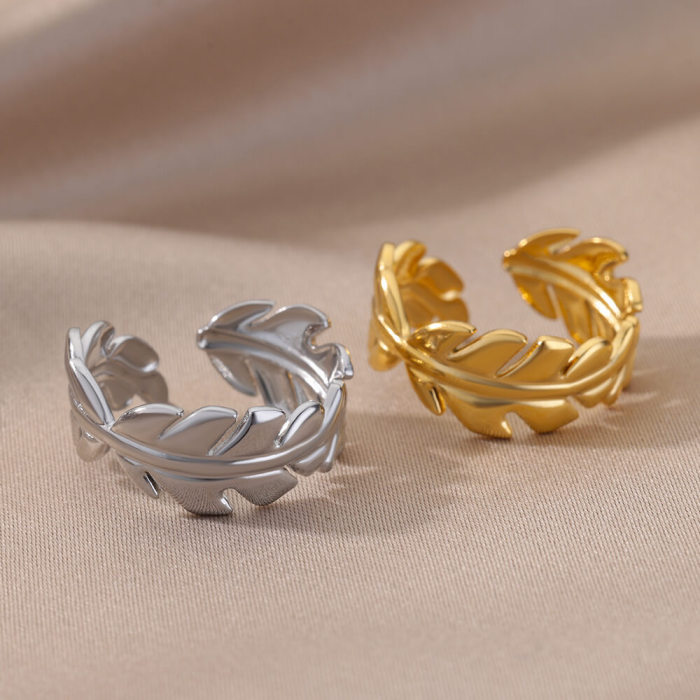 Amazon New Stainless Steel Hydraulic Ring Star Double Layer Ring 18K Gold Unisex Adjustable Open Ring