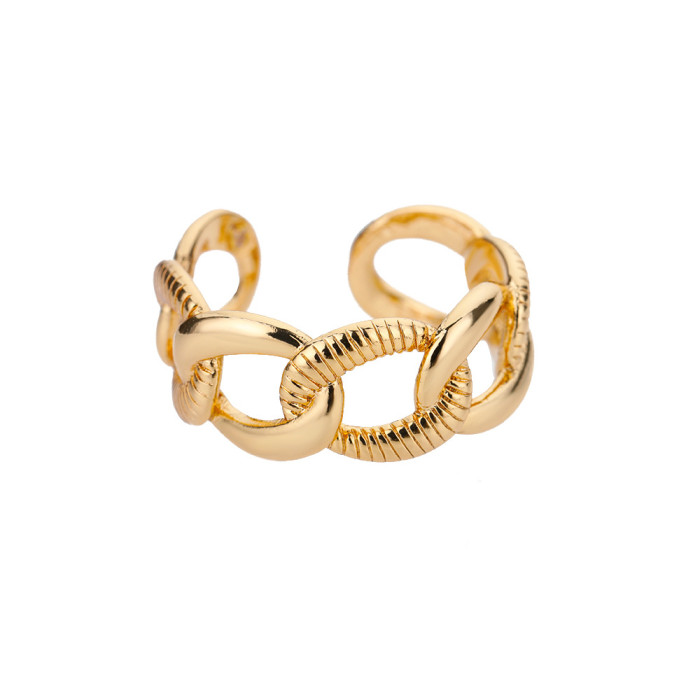 Amazon New Oval Hollow Ring for Women Cuban Chain Ring Vintage Open Stainless Steel Ring Dropshipping, Necklaces