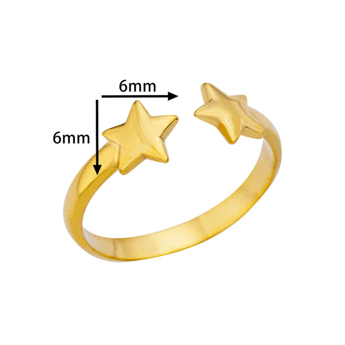 Minimalist Stainless Steel Hydraulic Ring Geometric Heart-Shaped Ring Women's Niche Design Ring Collection Wholesale