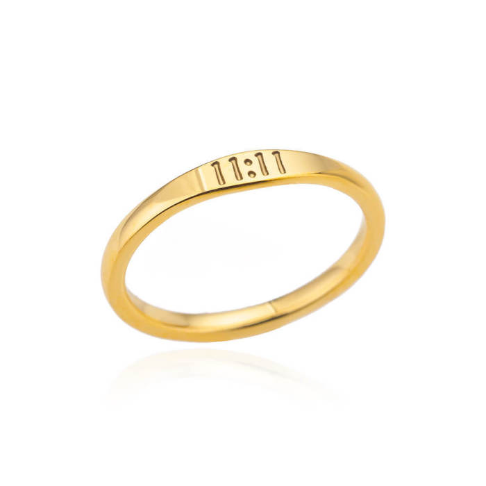 Minimalist Number Rings for Men and Women Stainless Steel Rings 111 999 Angel Number Rings Manufacturer Dropshipping
