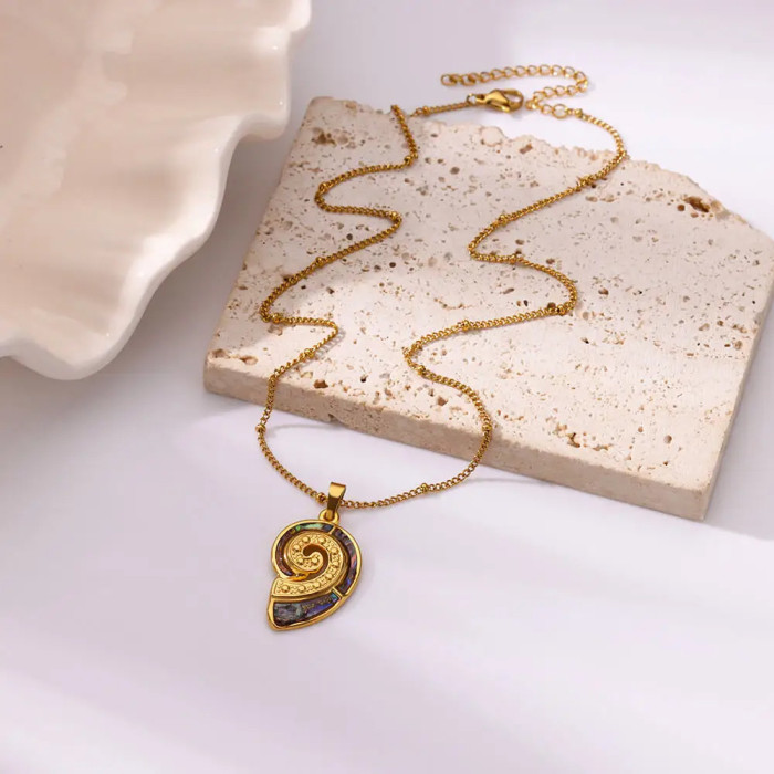 Amazon Cross-Border Hot-Selling Stainless Steel Small Turtle Pendant Ocean Heart Turtle Necklace Beach Necklace