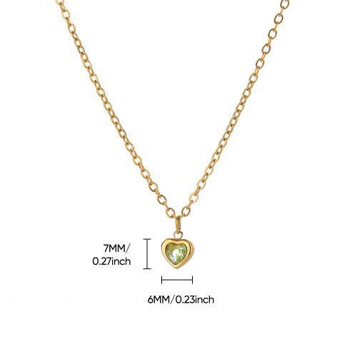 Ins Style New Hot Sale December Pendant Clavicle Chain Women Stainless Steel Simple Fashion Heart Pendant Necklace