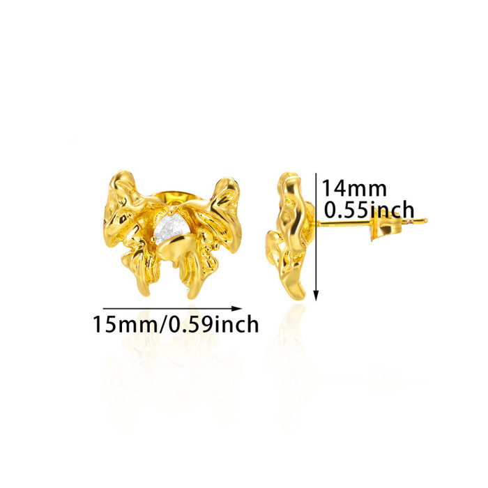 New Ins Style Fashion Imitation Pearl Earrings 18K Gold Stainless Steel Earrings Women Light Luxury Titanium Steel Pe...