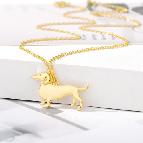 AliExpress New Stainless Steel Necklace Pet Puppy Shape Cute Dog Pendant Unisex Accessories Dropshipping